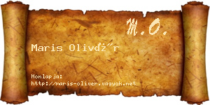Maris Olivér névjegykártya