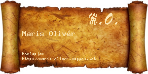 Maris Olivér névjegykártya